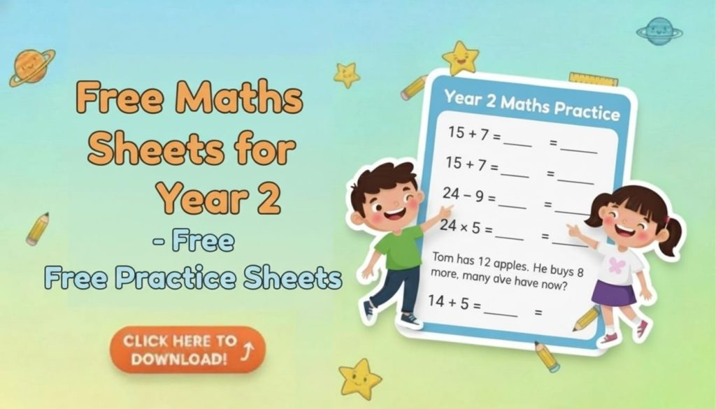 Free maths worksheets for year 2