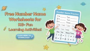 free number name worksheet for kg
